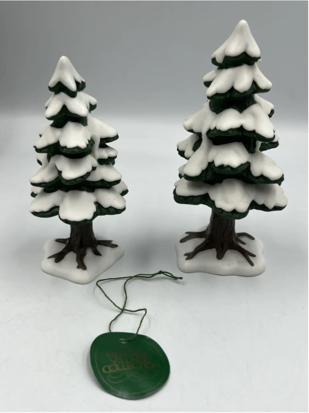 DEPT 56 5251-5 Village Accessories small porcelain pines 2pc see all ,COLLECT